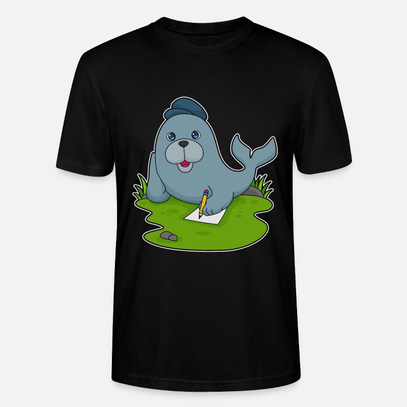 Papier crayon scellé - T-shirt bio CRAFTER Stanley Stella Unisexe - noir