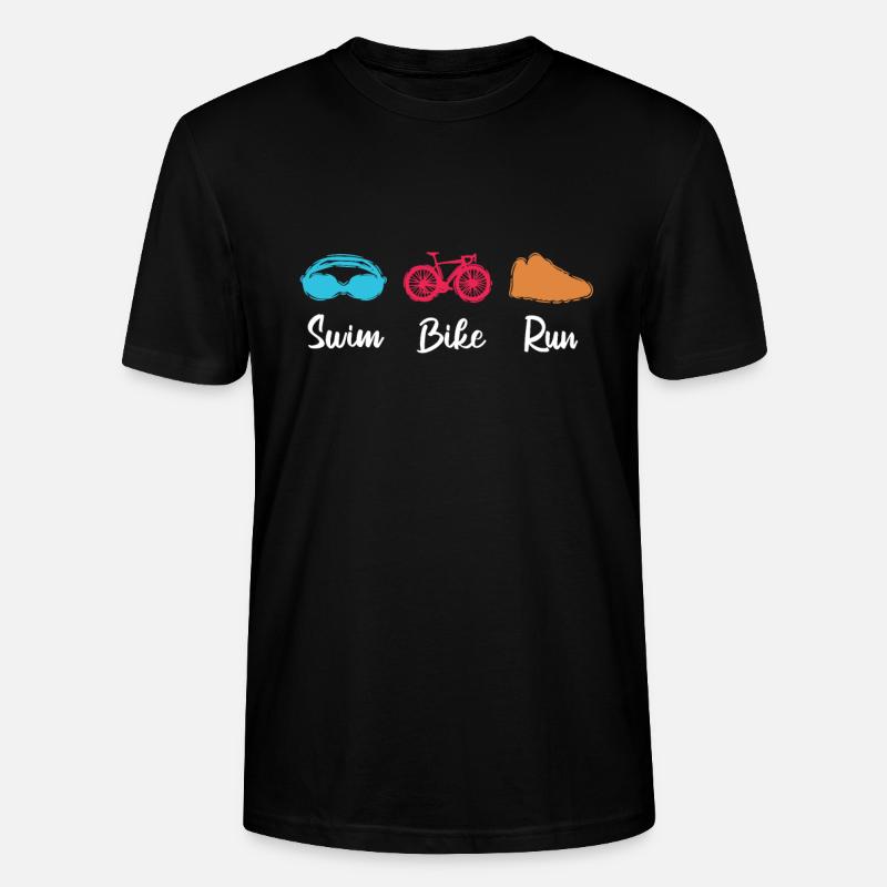 Triathlet - Stanley/Stella Unisex Bio-T-Shirt CRAFTER - Schwarz