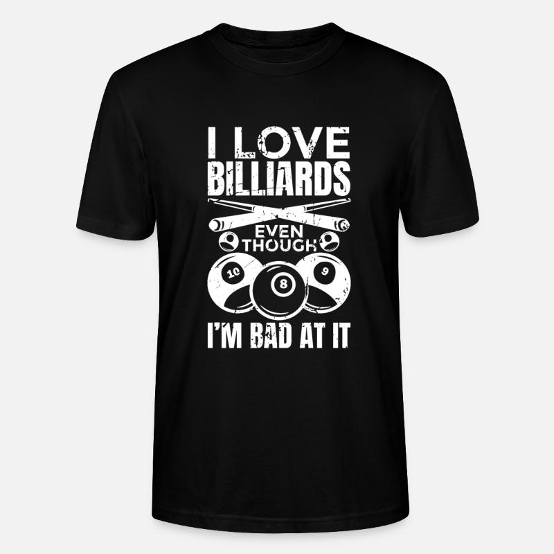 J’adore le billard - T-shirt bio CRAFTER Stanley Stella Unisexe - noir