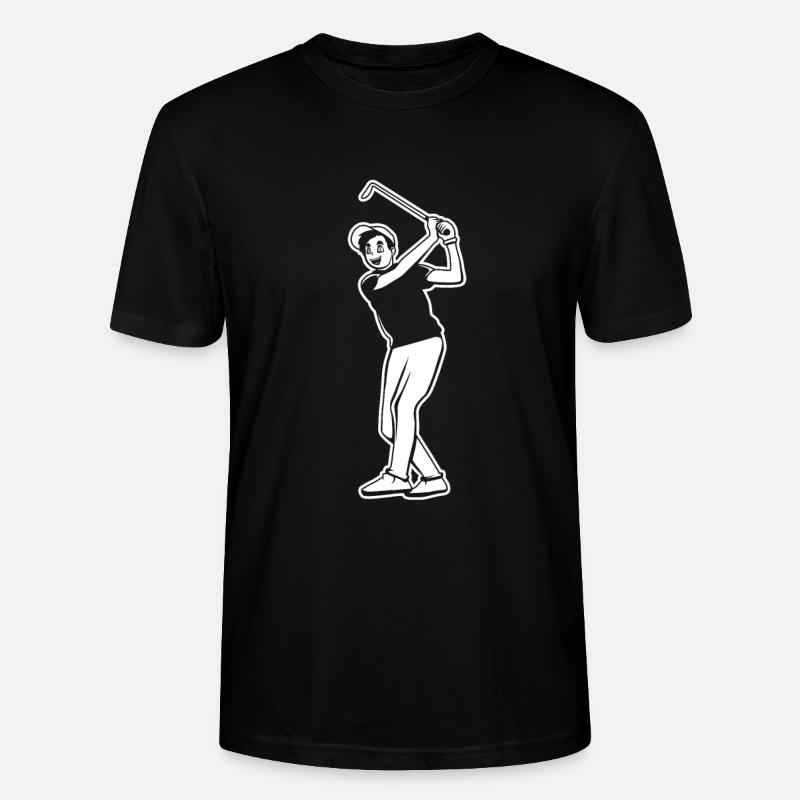 Golfspieler Junge - Stanley/Stella Unisex Bio-T-Shirt CRAFTER - Schwarz
