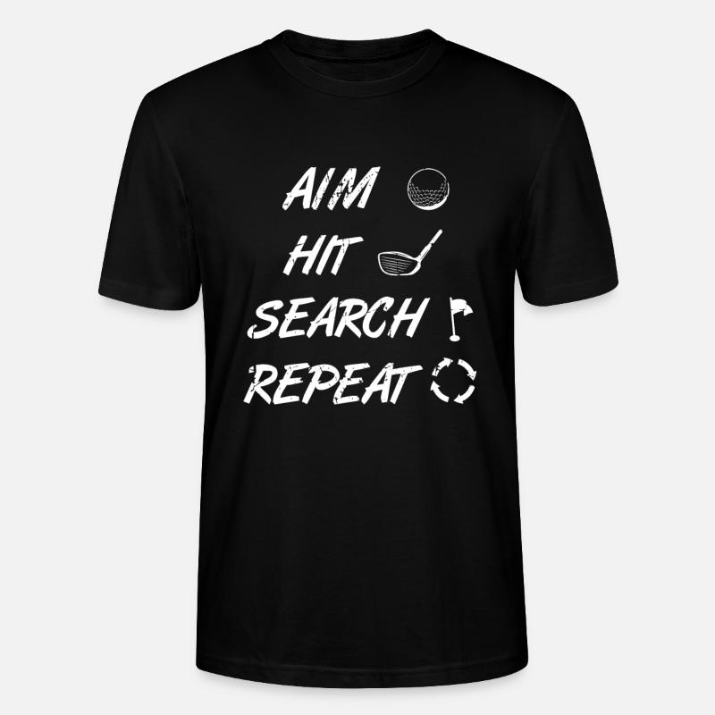 Aim Beat Search Répéter Golf - T-shirt bio CRAFTER Stanley Stella Unisexe - noir