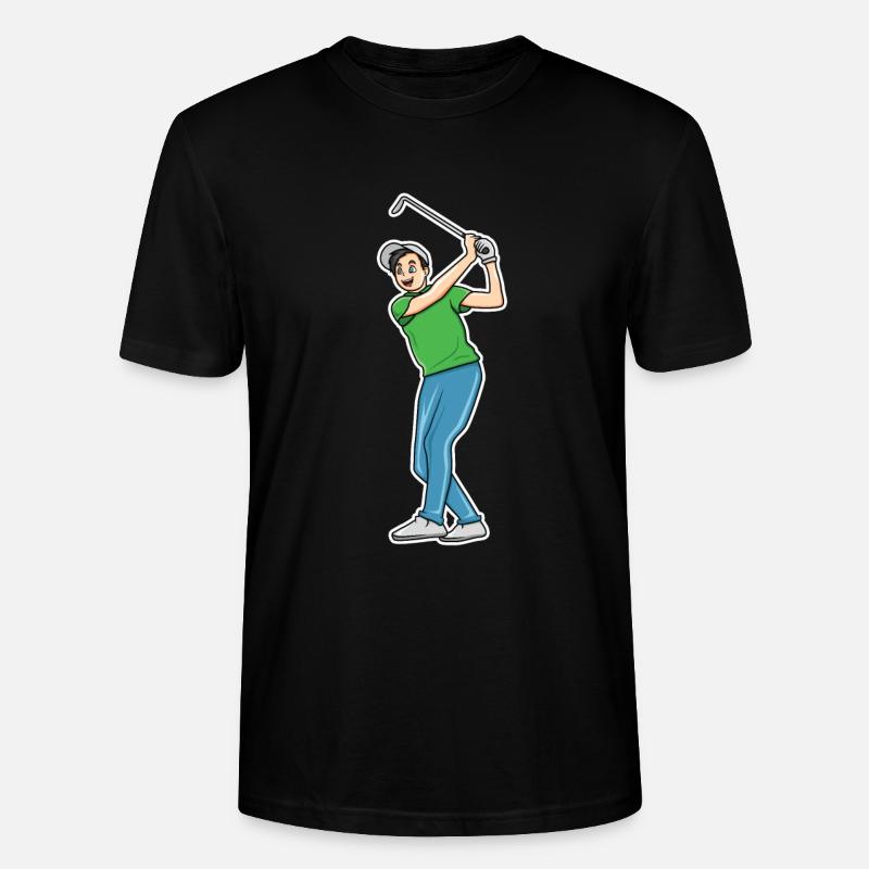 Golf Cartoon - Stanley/Stella Unisex Bio-T-Shirt CRAFTER - Schwarz