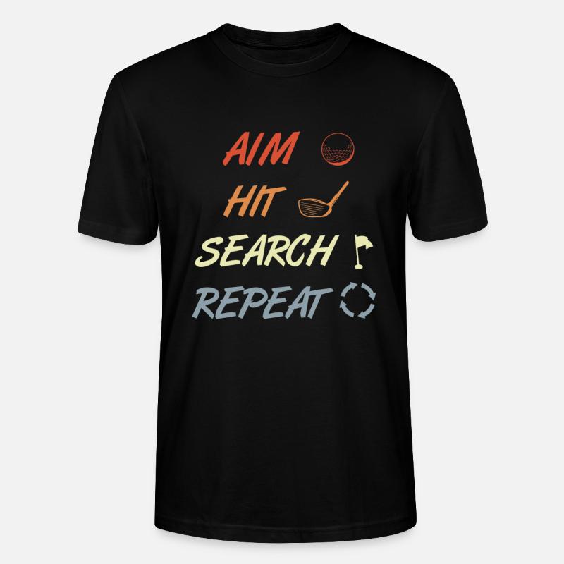 Golf Routine - Stanley/Stella Unisex Bio-T-Shirt CRAFTER - Schwarz