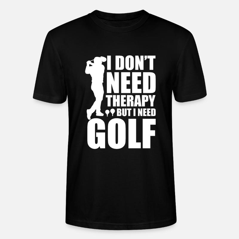 Golf Therapie - Stanley/Stella Unisex Bio-T-Shirt CRAFTER - Schwarz