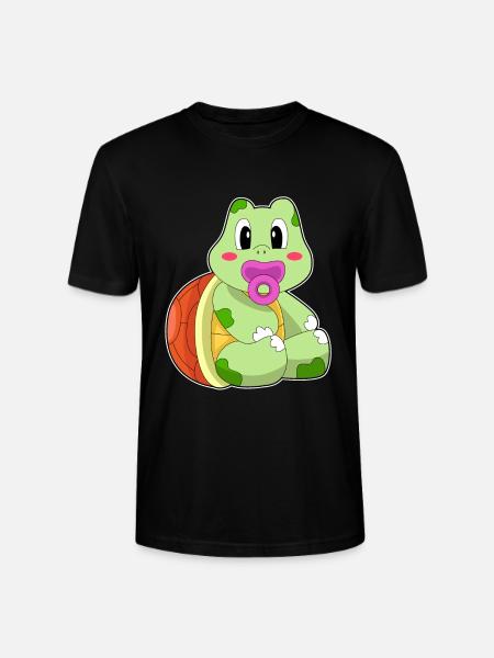 Turtle Baby Soother - Stanley/Stella CRAFTER Unisex Organic T-Shirt - black