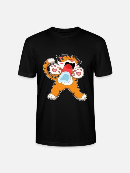 Funny Tiger - Stanley/Stella CRAFTER Unisex Organic T-Shirt - black