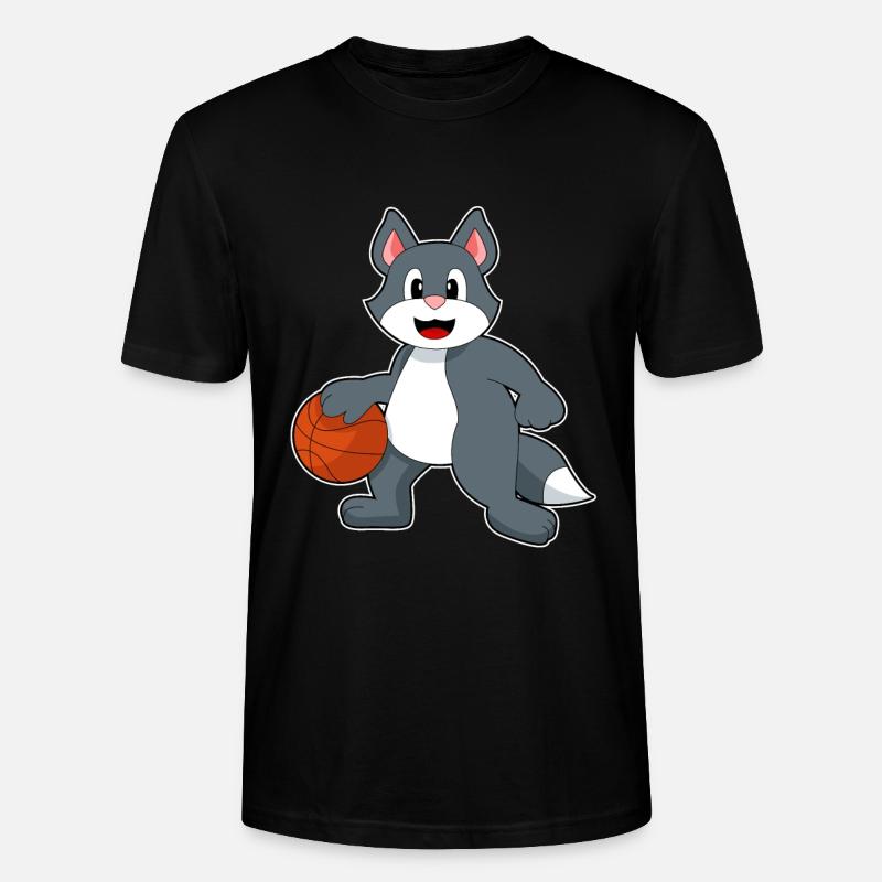 Chat Basketteur Basketteur - T-shirt bio CRAFTER Stanley Stella Unisexe - noir