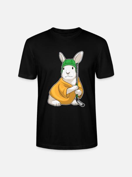 Rabbit Ice Hockey Sticks - Stanley/Stella CRAFTER Unisex Organic T-Shirt - black