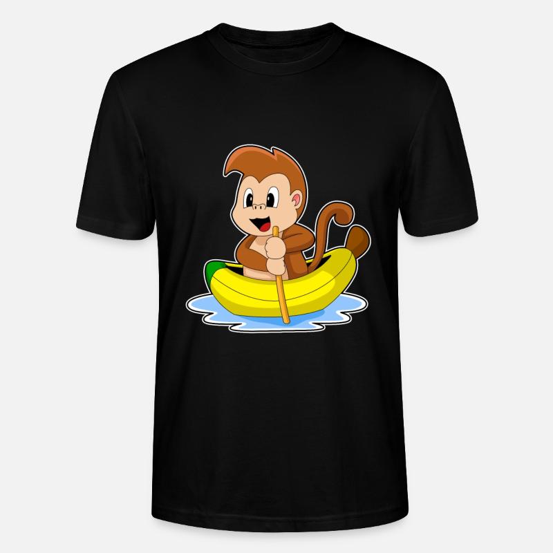 Affe Banane Boot - Stanley/Stella Unisex Bio-T-Shirt CRAFTER - Schwarz