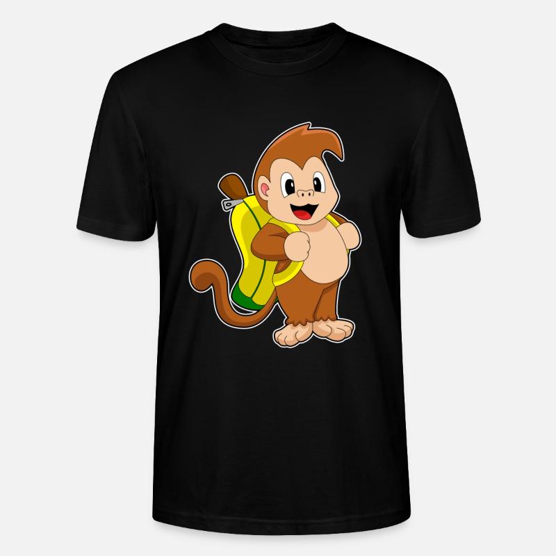 Monkey Banana - Stanley/Stella CRAFTER Unisex Organic T-Shirt - black