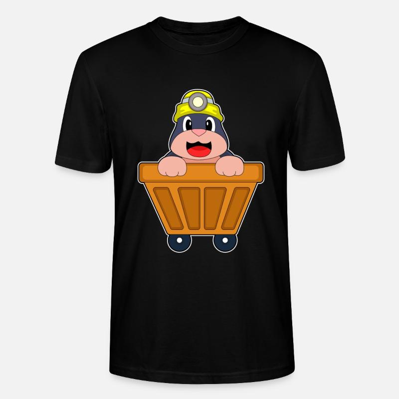 Maulwurf Bergbau Container - Stanley/Stella Unisex Bio-T-Shirt CRAFTER - Schwarz
