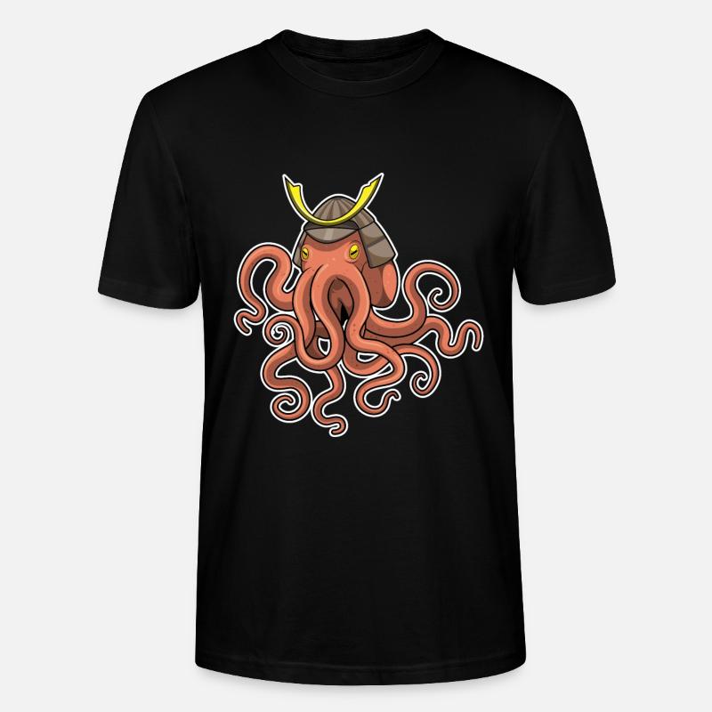Krake Samurai Kampfsport - Stanley/Stella Unisex Bio-T-Shirt CRAFTER - Schwarz
