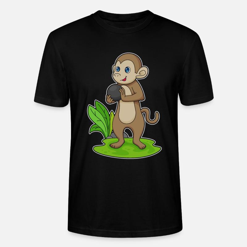 Affe Bowling Bowlingkugel - Stanley/Stella Unisex Bio-T-Shirt CRAFTER - Schwarz