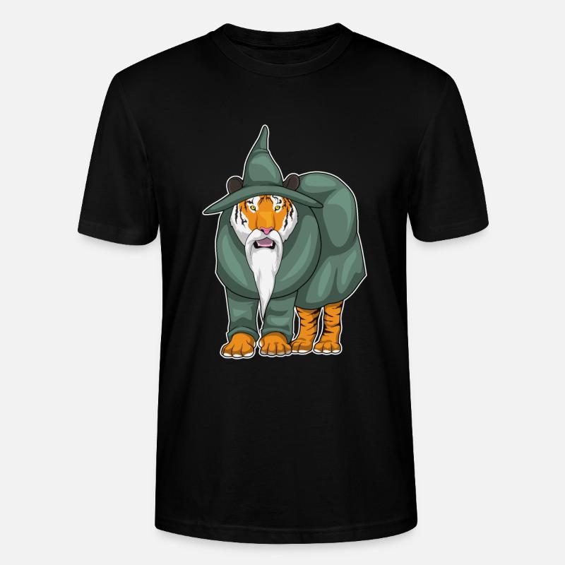 Tiger Zauberer - Stanley/Stella Unisex Bio-T-Shirt CRAFTER - Schwarz
