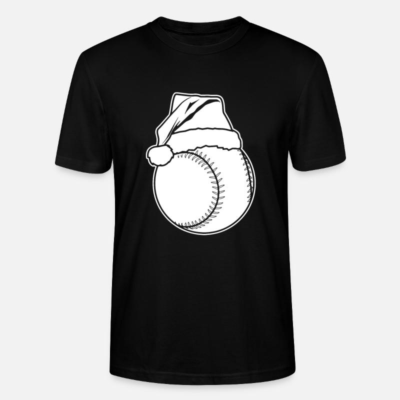 Baseball Weihnachten - Stanley/Stella Unisex Bio-T-Shirt CRAFTER - Schwarz