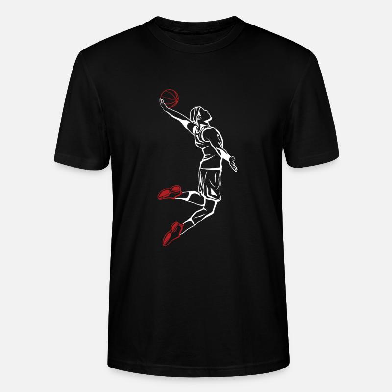 Joueur de basket-ball Slam Dunk - T-shirt bio CRAFTER Stanley Stella Unisexe - noir