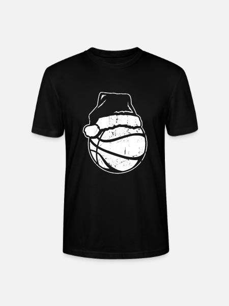 Basketball Santa Claus - Stanley/Stella CRAFTER Unisex Organic T-Shirt - black