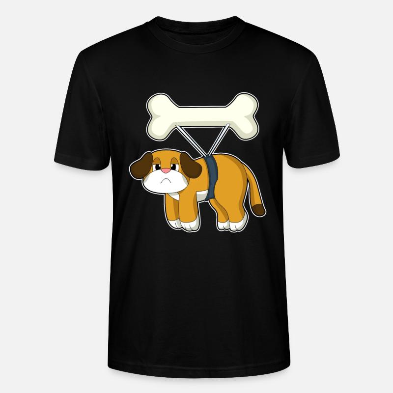 Hund Knochen - Stanley/Stella Unisex Bio-T-Shirt CRAFTER - Schwarz