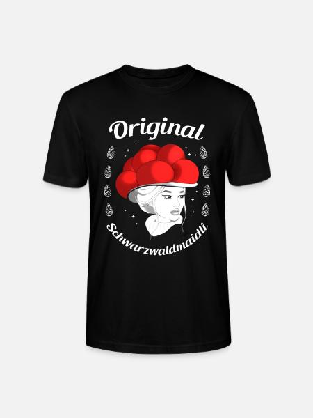 Original Schwarzwaldmaidli Bollenhut Schwarzwald - Stanley/Stella Unisex Bio-T-Shirt CRAFTER - Schwarz