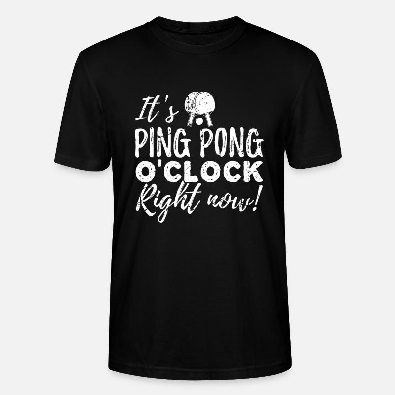 It's Ping Pong o'Clock - Stanley/Stella Unisex Bio-T-Shirt CRAFTER - Schwarz