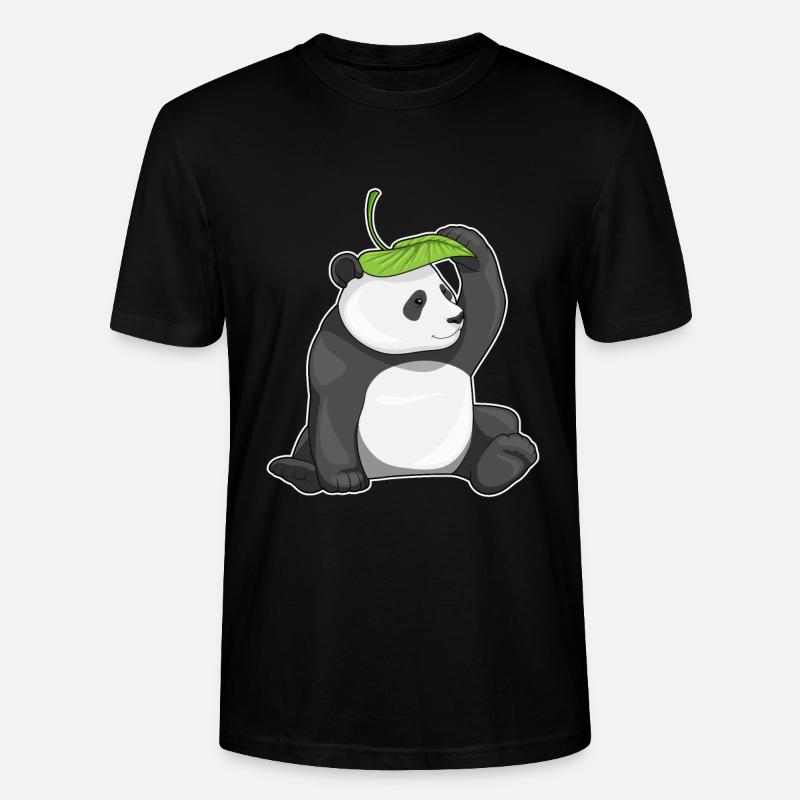Panda Leaf - T-shirt bio CRAFTER Stanley Stella Unisexe - noir
