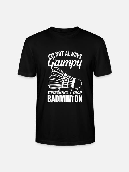Funny badminton joke - Stanley/Stella CRAFTER Unisex Organic T-Shirt - black