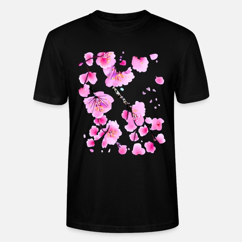 Kirschblüte Japanisch Sakura - Stanley/Stella Unisex Bio-T-Shirt CRAFTER - Schwarz
