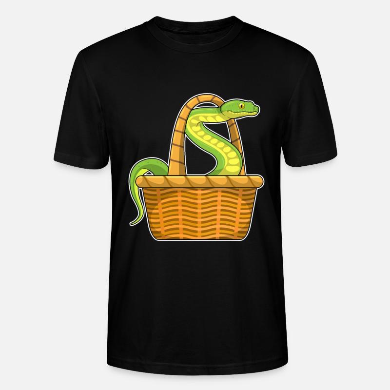 Panier serpent - T-shirt bio CRAFTER Stanley Stella Unisexe - noir