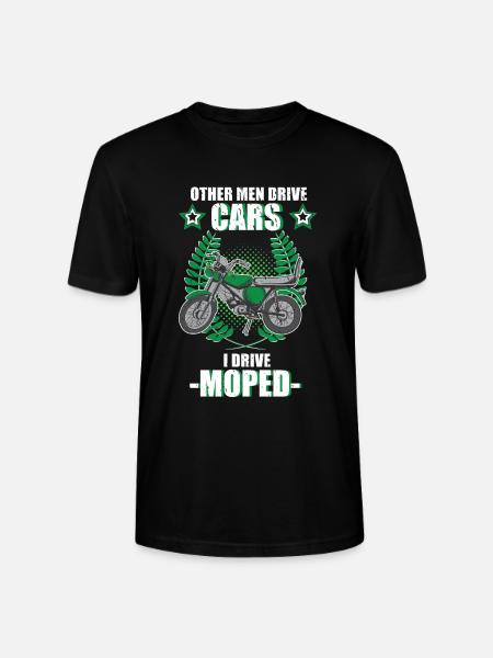 Moped Mopedfahrer Mofa Retro Zweitakt Spruch - Stanley/Stella Unisex Bio-T-Shirt CRAFTER - Schwarz