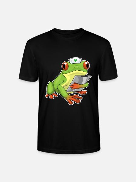 Frog Nurse - Stanley/Stella CRAFTER Unisex Organic T-Shirt - black