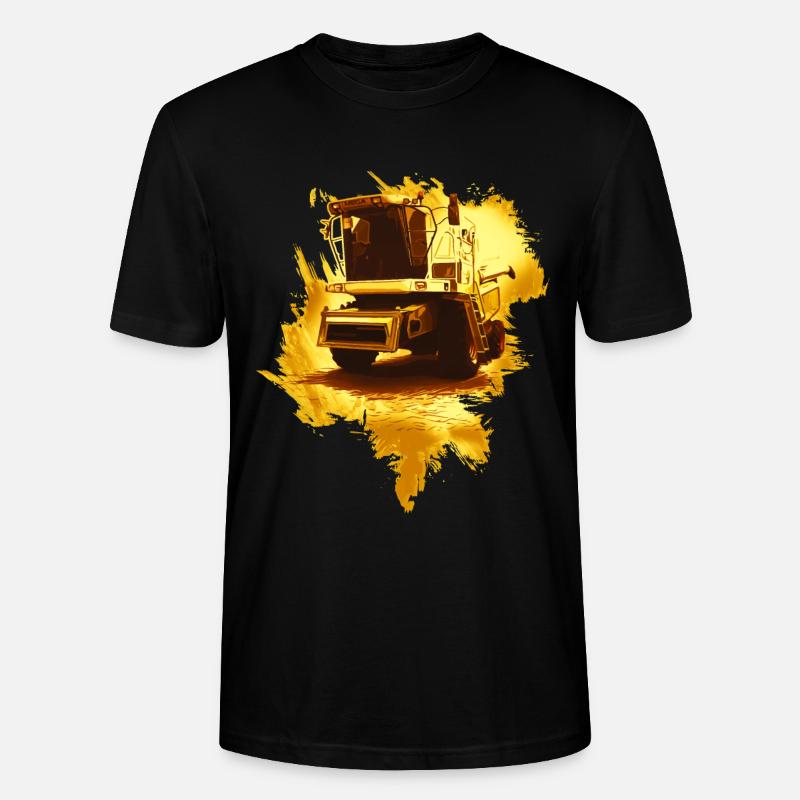 Moissonneuse-batteuse or - T-shirt bio CRAFTER Stanley Stella Unisexe - noir