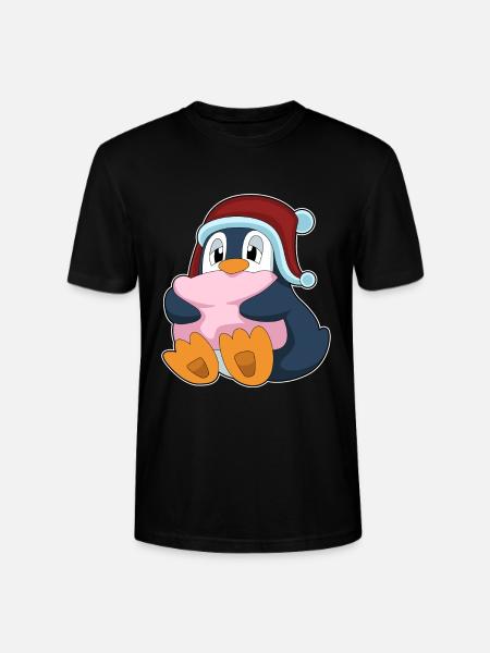 Penguin Sleeping Pillow - Stanley/Stella CRAFTER Unisex Organic T-Shirt - black