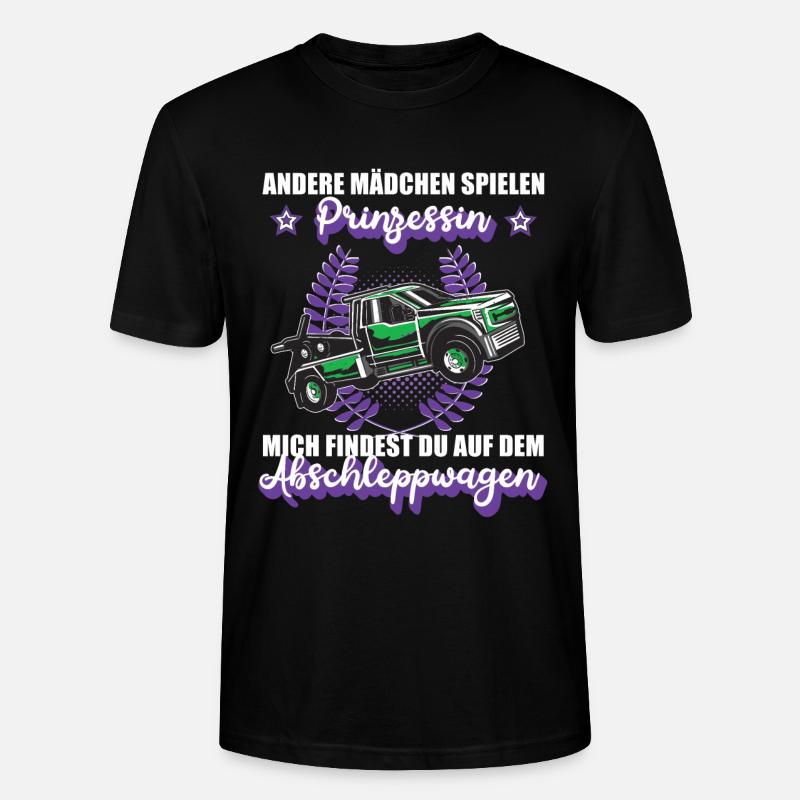 Abschleppwagen Abschleppdienst Mädchen Geschenk - Stanley/Stella Unisex Bio-T-Shirt CRAFTER - Schwarz