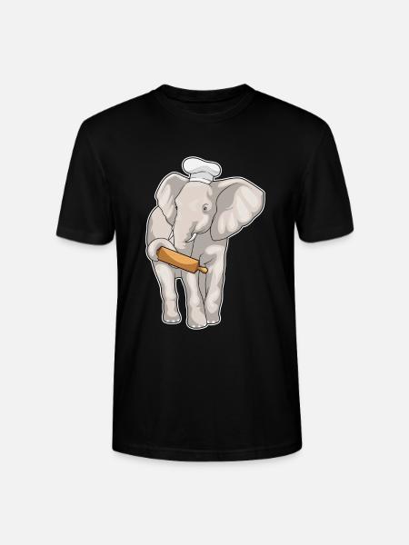 Elephant Baker Rolling Pin Baking - Stanley/Stella CRAFTER Unisex Organic T-Shirt - black