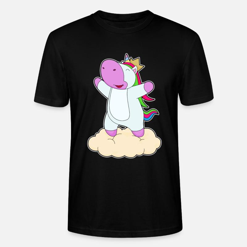 Einhorn Prinz Krone - Stanley/Stella Unisex Bio-T-Shirt CRAFTER - Schwarz