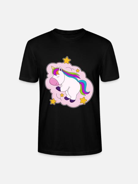 Unicorn Clouds - Stanley/Stella CRAFTER Unisex Organic T-Shirt - black