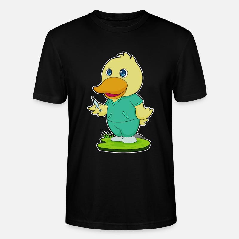 Seringue d’infirmière canard - T-shirt bio CRAFTER Stanley Stella Unisexe - noir