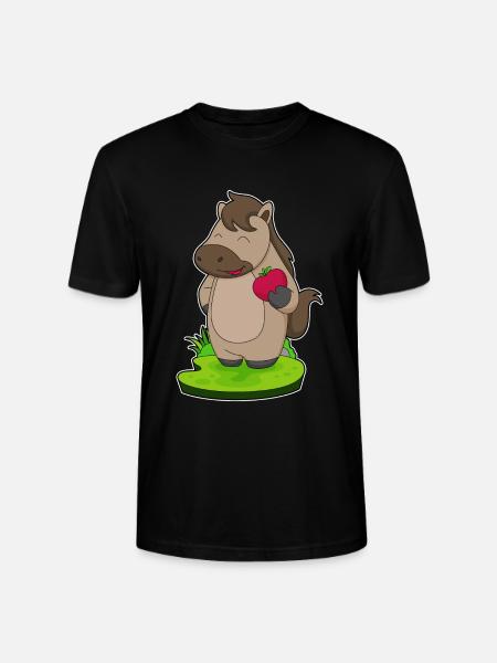 Pferd Apfel - Stanley/Stella Unisex Bio-T-Shirt CRAFTER - Schwarz