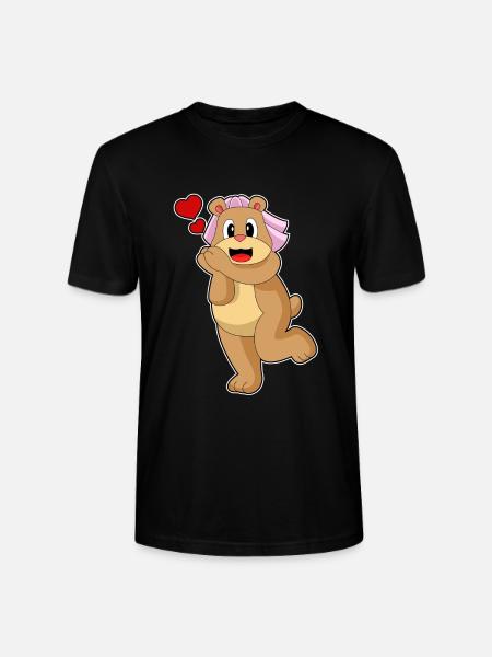 Bear Bride Veil Wedding - Stanley/Stella CRAFTER Unisex Organic T-Shirt - black