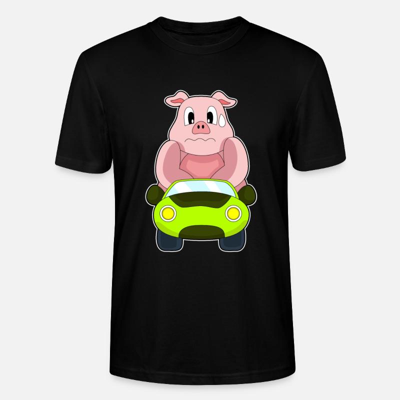 Voiture de cochon - T-shirt bio CRAFTER Stanley Stella Unisexe - noir