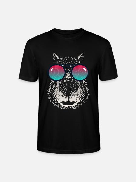 Cool Capybara with Sunglasses - Stanley/Stella CRAFTER Unisex Organic T-Shirt - black
