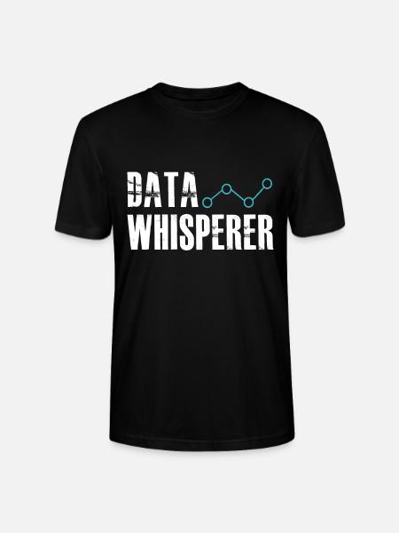 Data Whisperer Science Analyst Software Engineer - Stanley/Stella CRAFTER Unisex Organic T-Shirt - black