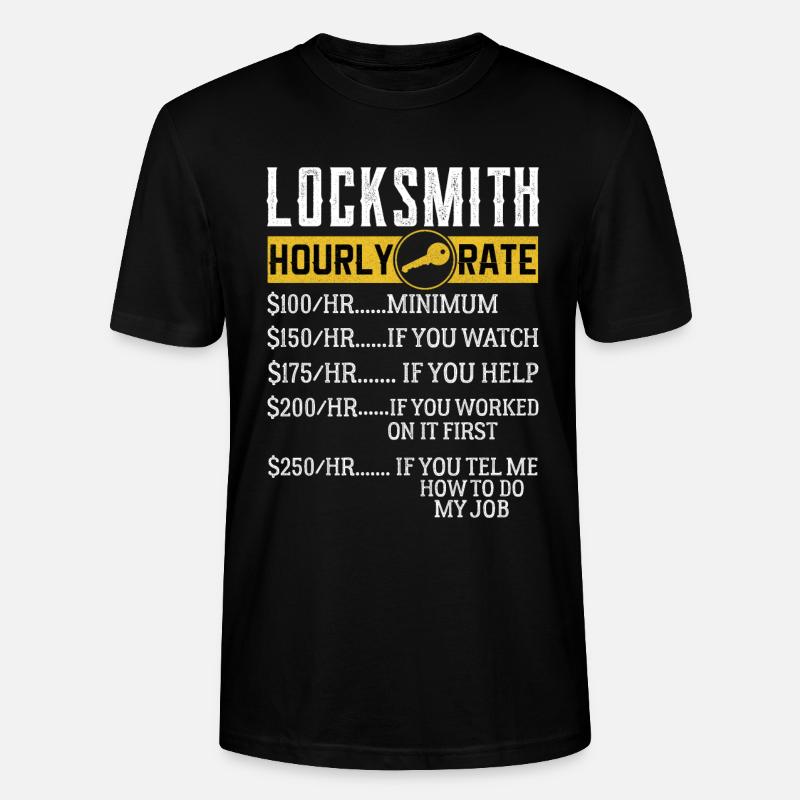 Locksmith Hourly rates Locksmith - Stanley/Stella CRAFTER Unisex Organic T-Shirt - black