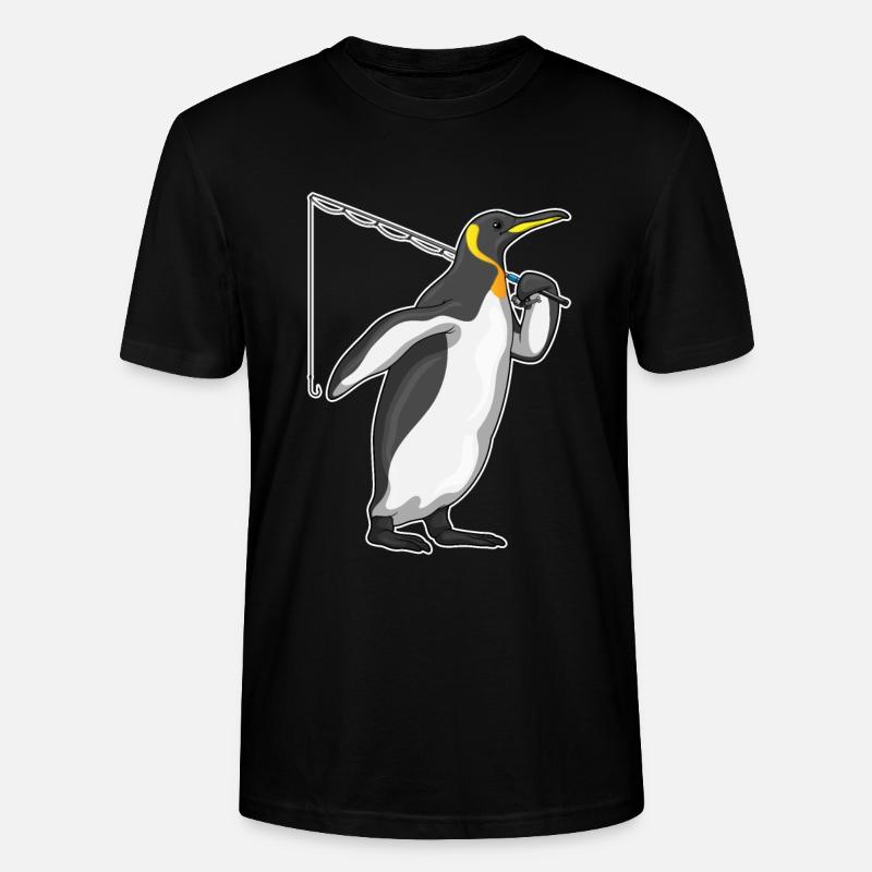 Pingouin Angler Angel - T-shirt bio CRAFTER Stanley Stella Unisexe - noir