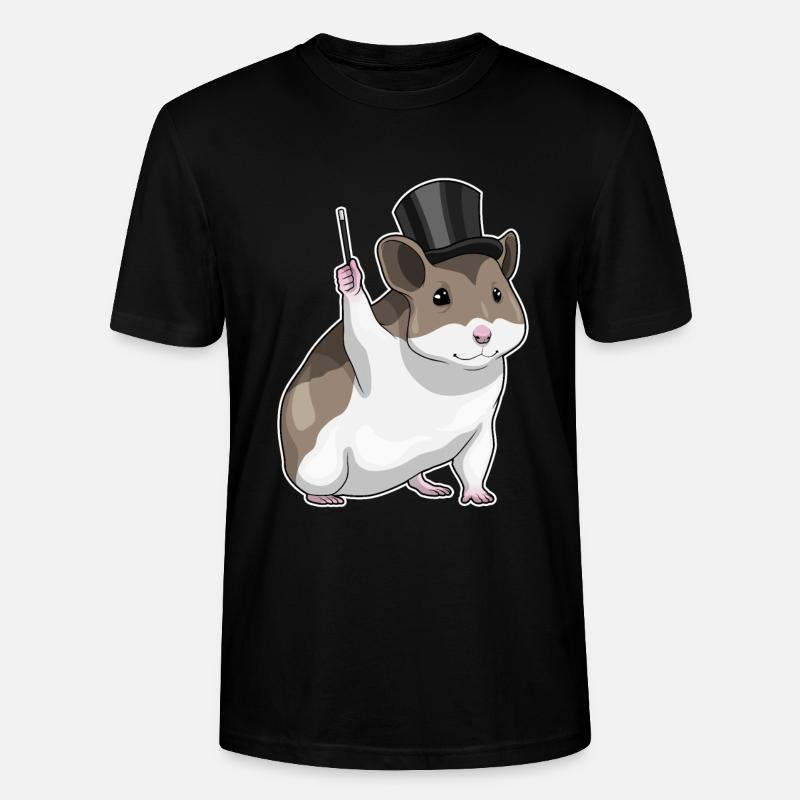 Hamster Zauberer Zauberstab - Stanley/Stella Unisex Bio-T-Shirt CRAFTER - Schwarz