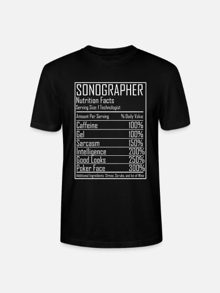 Ultrasound Tech Sonographer Radiology Nutrition - Stanley/Stella CRAFTER Unisex Organic T-Shirt - black