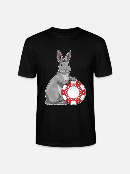 Bunny Poker Poker Chips - Stanley/Stella CRAFTER Unisex Organic T-Shirt - black