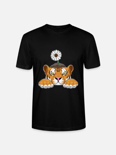 Tiger Daisies - Stanley/Stella CRAFTER Unisex Organic T-Shirt - black