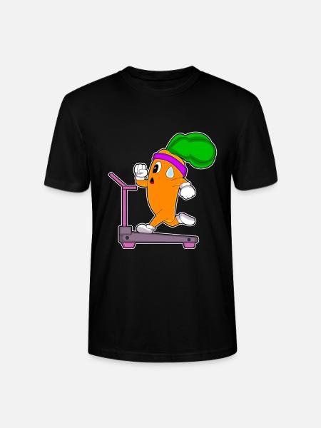Carrot Workout Treadmill Fitness - Stanley/Stella CRAFTER Unisex Organic T-Shirt - black