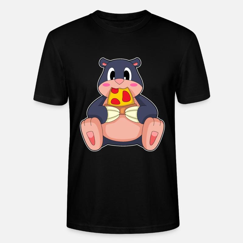 Pizza taupe - T-shirt bio CRAFTER Stanley Stella Unisexe - noir